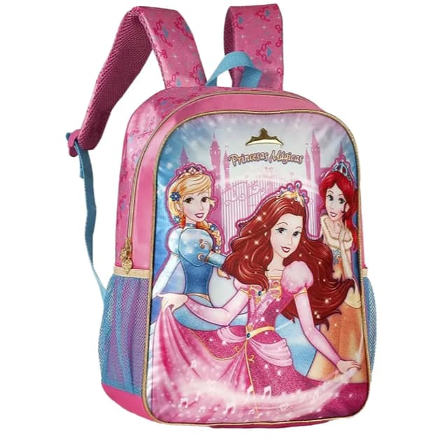 Mochila Feminina Infantil Princesas Mágicas Escolar