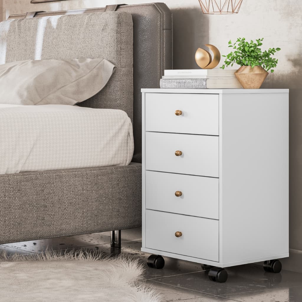 Mesa de Cabeceira Presence 4 Gavetas Varias Cores DM - Belim