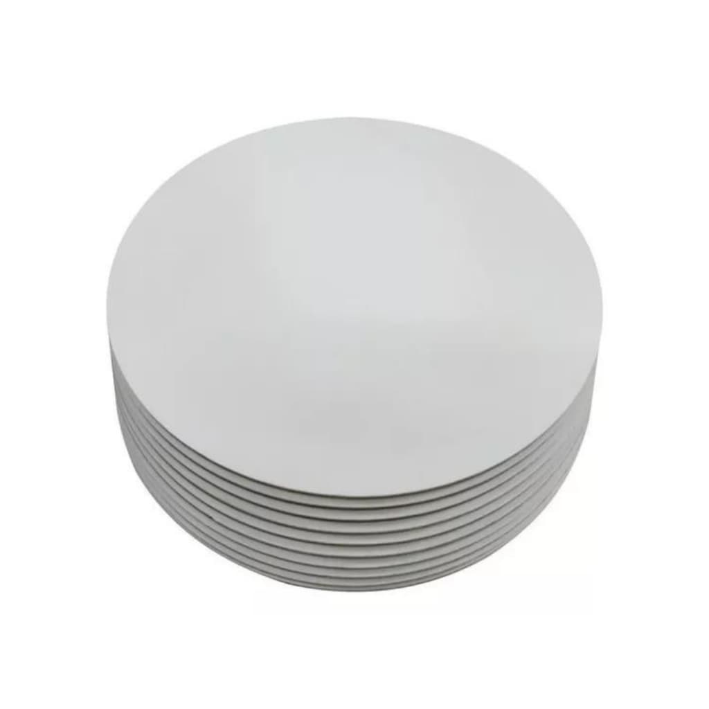 10 Cake Board 3MM Conjunto Prato Redondo Para Confeitaria 25CM