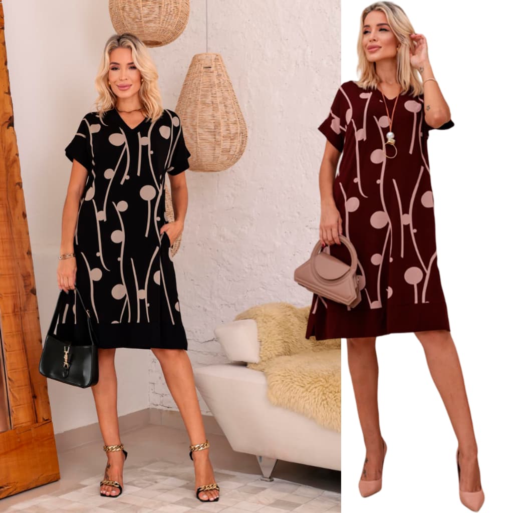 Vestido Feminino Godê Luxo Rodada Soltinho Moda Estampado
