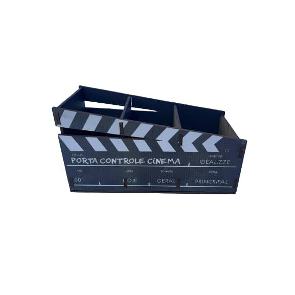 Porta Controle Cinema Organizador de Objetos Corte Filme Preto Personalizado