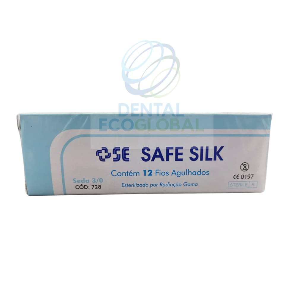Fio Técnico com Agulha 3-0 4-0 Seda ou Nylon Kit 12 Unidades