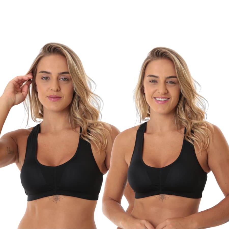 Kit 2 top nadador top fitness bojo removível academia