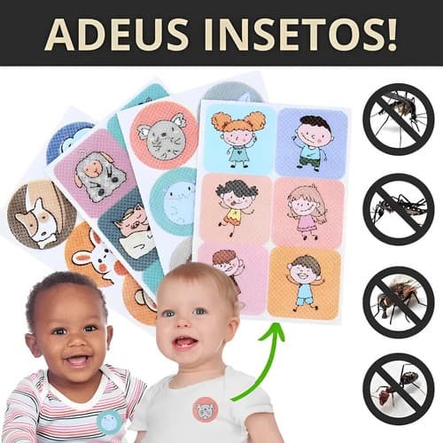 Kit 36 Premium Repelente Adesivo Citronela Sai Mosquito