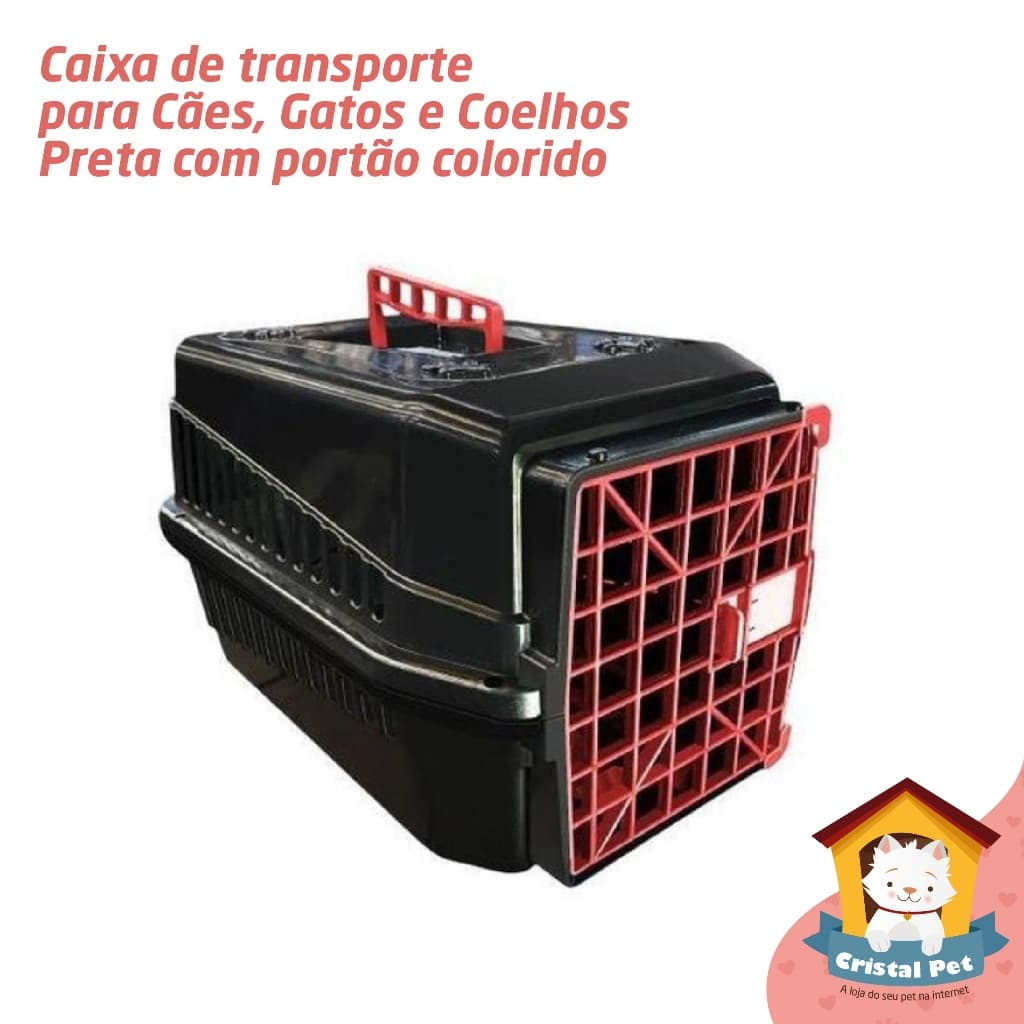 Caixa De Transporte N3 Para Cães Cachorro Gato Pequena Color