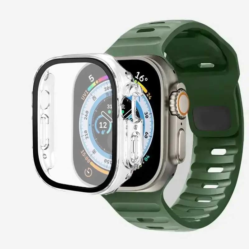 Silicone Pulseira+PC Capinha Case Para Apple Watch 49mm iWatch Ultra&Ultra 2 Capa+Pulseira Kit