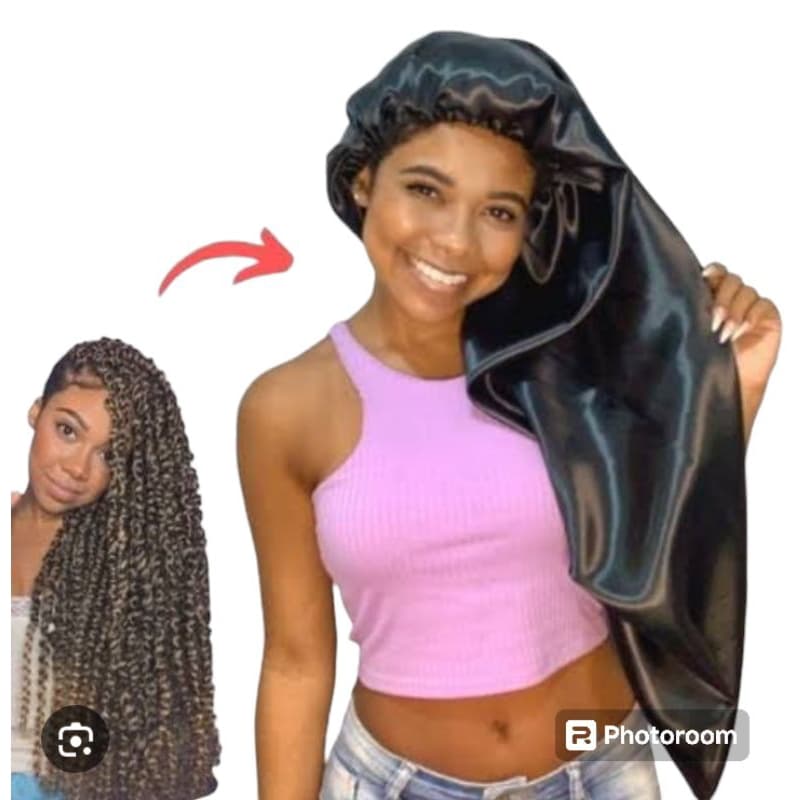 TOUCA DE CETIM LONG BOX BRAID GIGANTE DUPLA FACE COM REGULAGEM