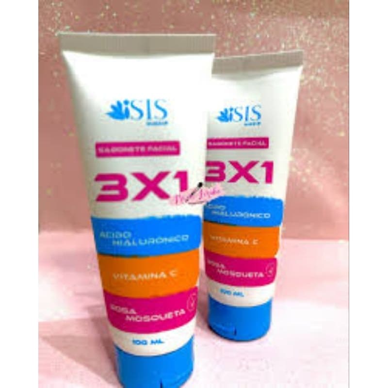 Sabonete 3 em 1 Ácido hialurônico, vitamina c e rosa mosqueta - Isis Rezende makeup