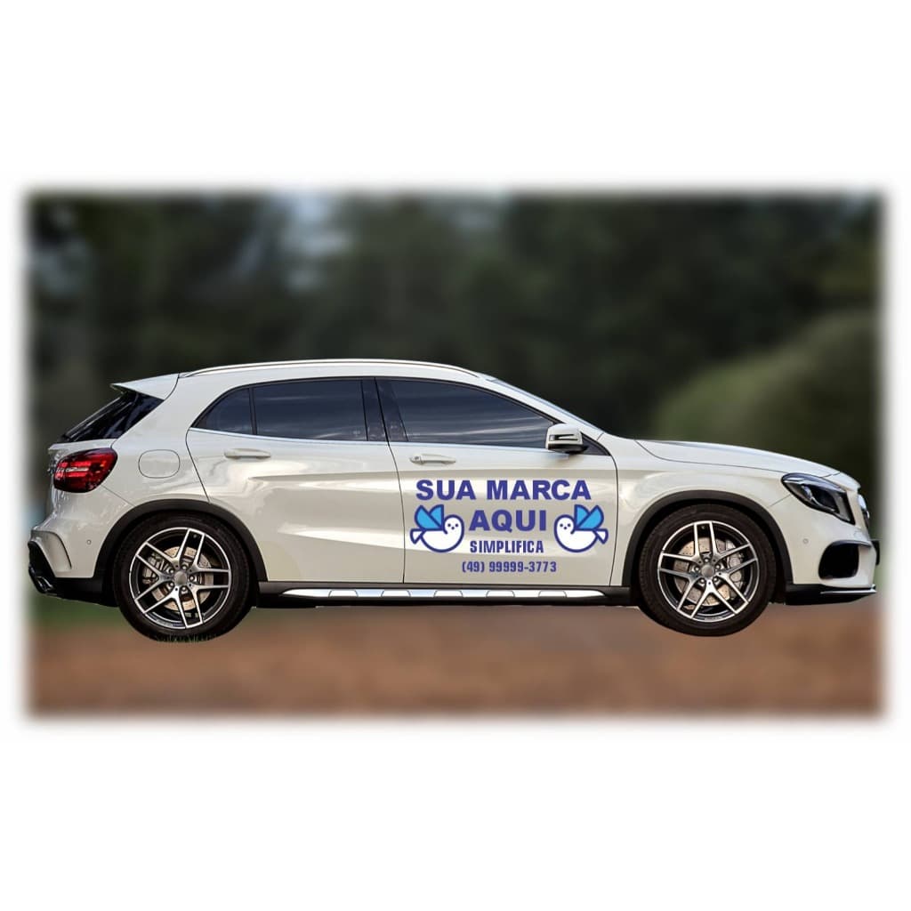 Adesivo Automotivo logotipo decorativo personalizado para porta de carro