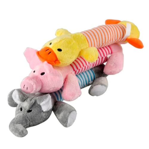 Brinquedo Bicho Pelúcia Pet Cachorro Cães Diversão Com Apito