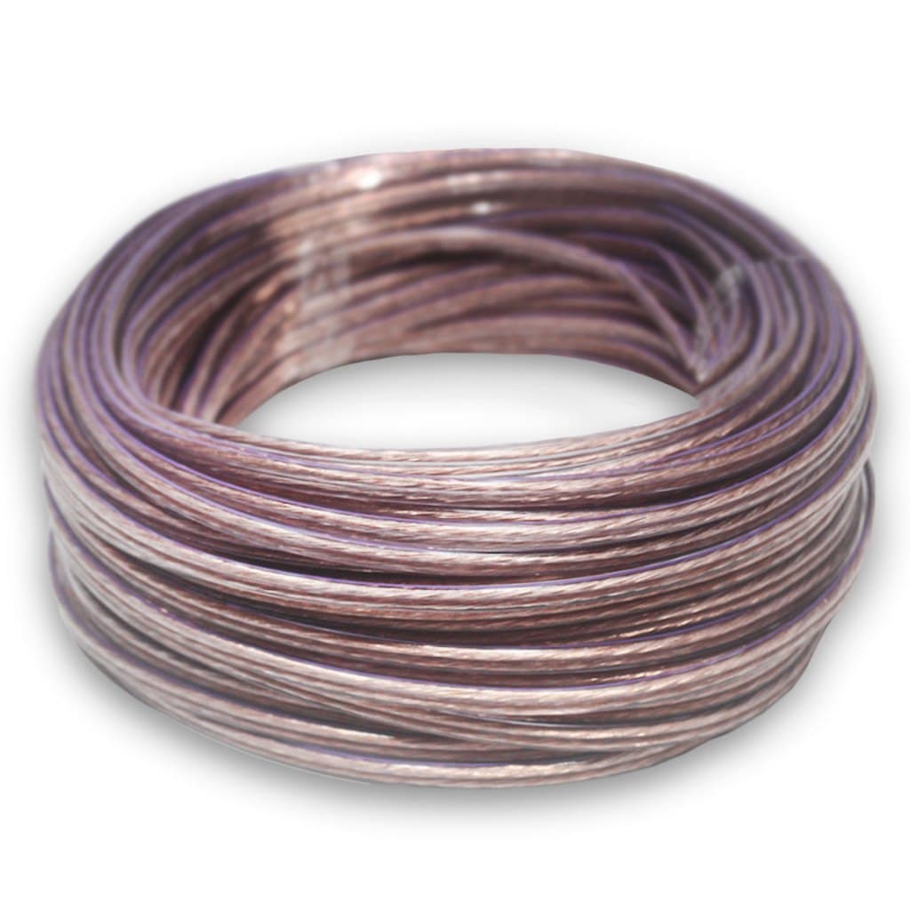 Fio Paralelo Cabo de Som 100 Metros Bicolor Cristal 2x12 AWG 12V Som Automotivo Auto Falante Rolo