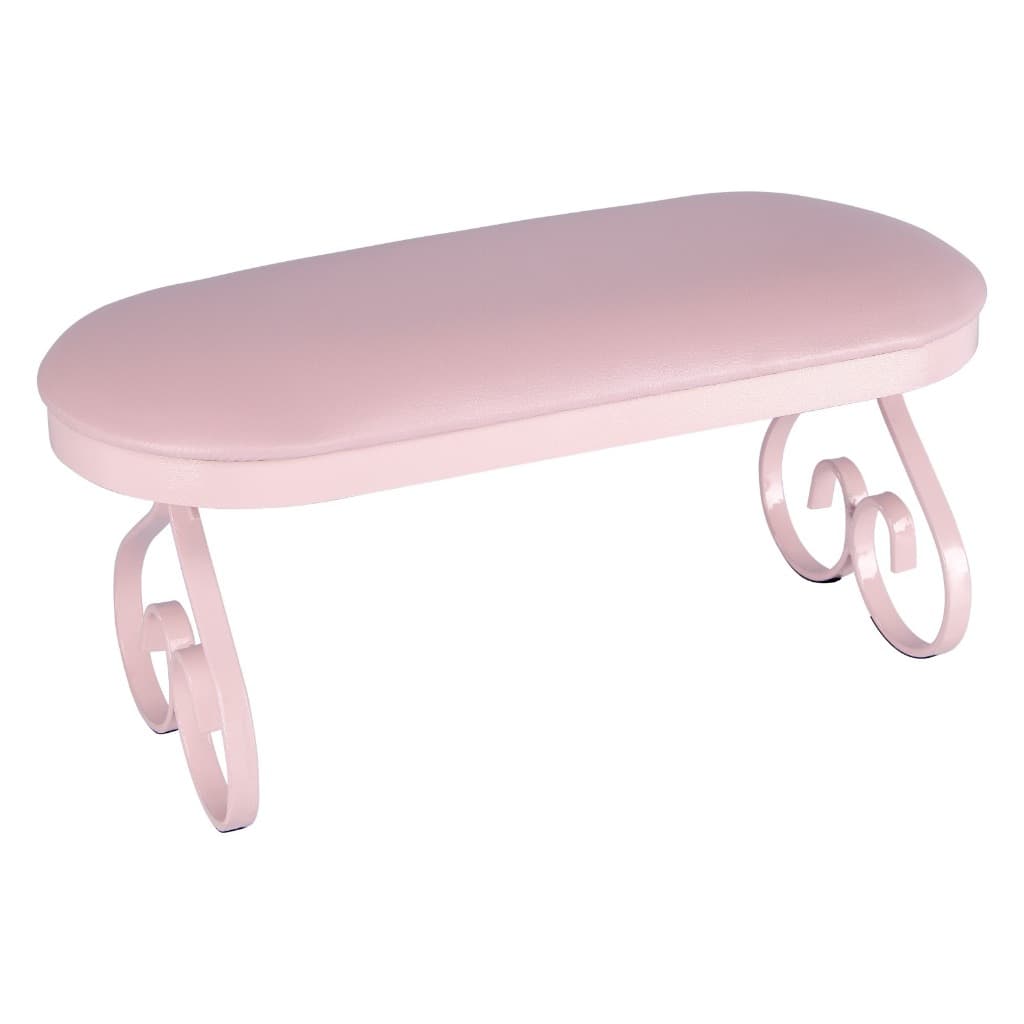 Apoio de Mão - Apoiador de mão Metal Padrão Rosa com Rosa  - Nail designer Manicure - Alongamento de