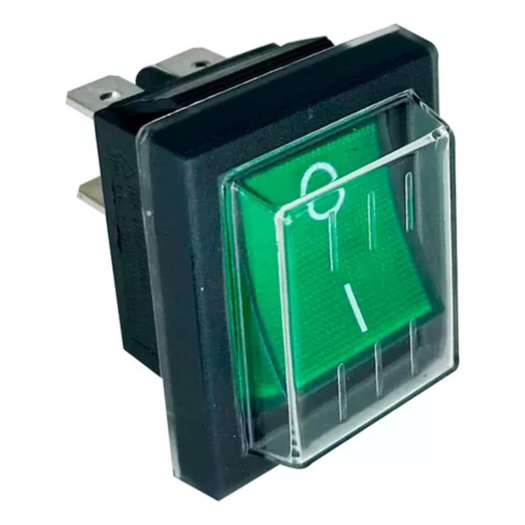 Chave 4 Polos Gangorra Liga e Desliga Com Capa De Silicone - Verde