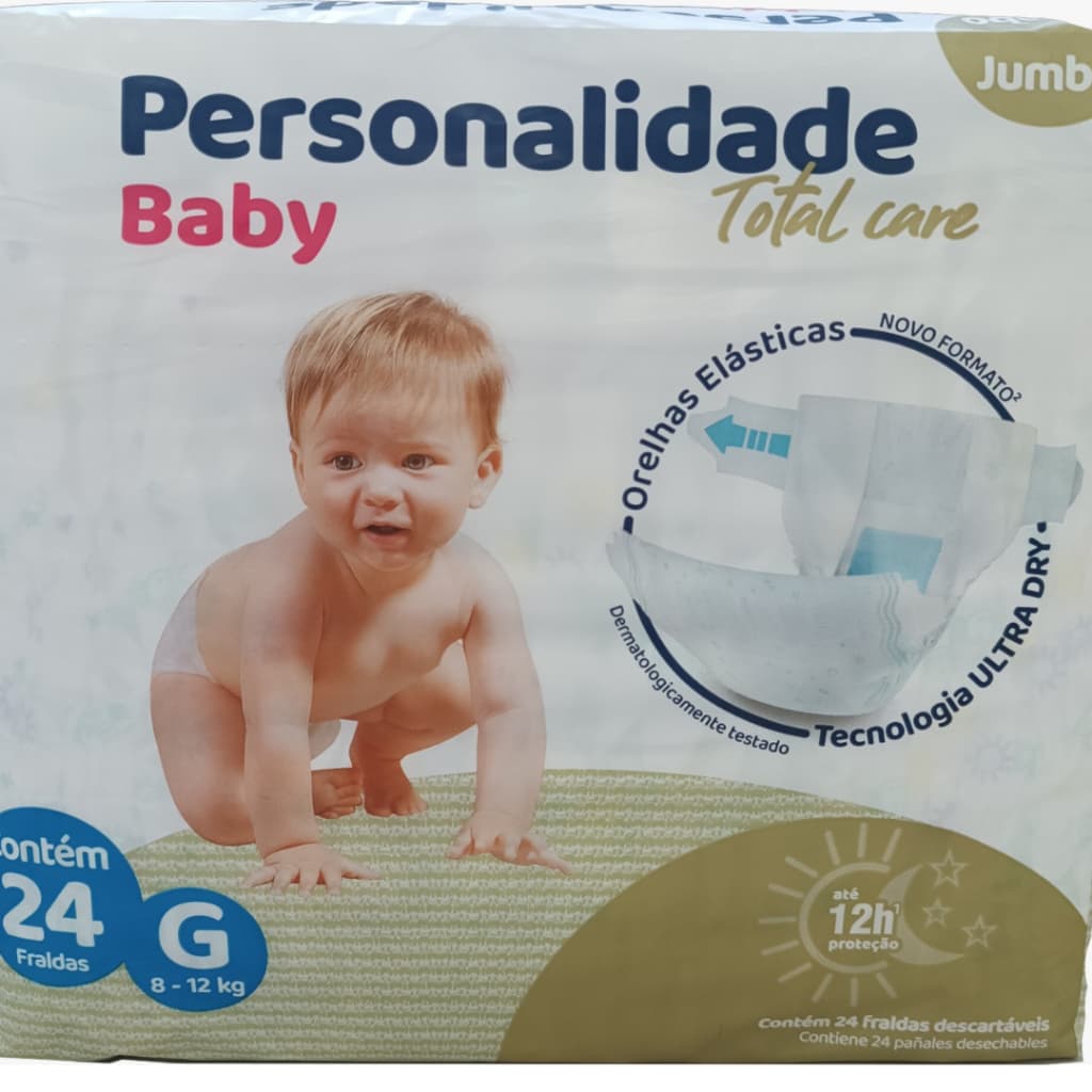 Fralda Personalidade Baby Total Care Tamanho G - 24 Unidades