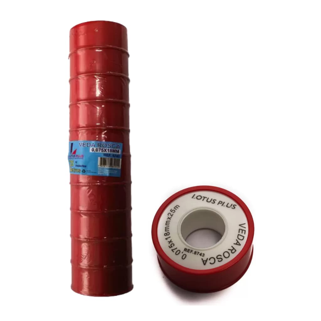 Kit 10 Fita Veda Rosca 18MMX25M - Lotus