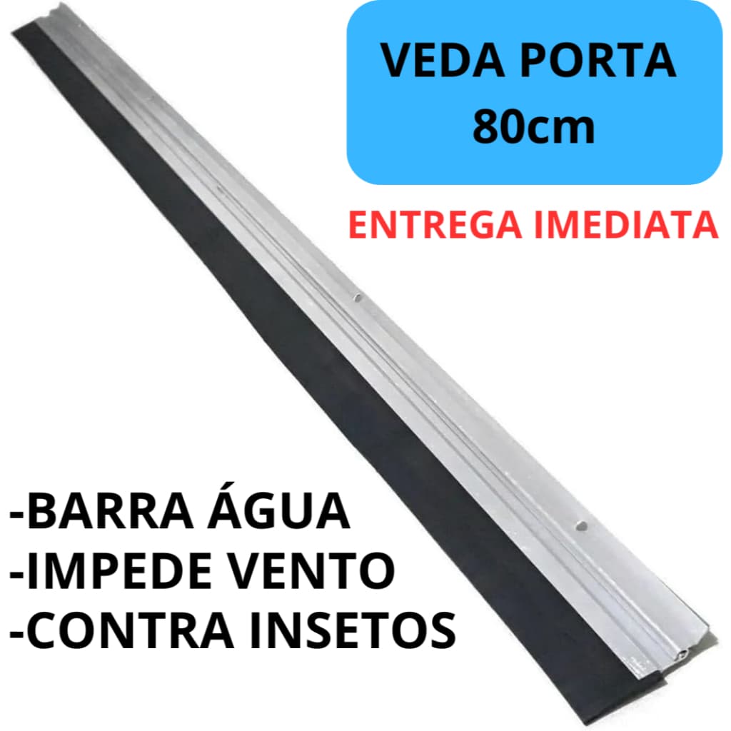 Vedador de porta em alumínio super resistente 80cm