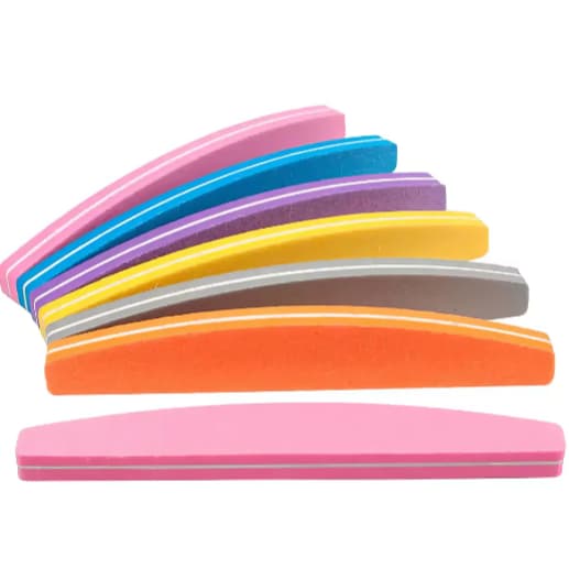 10 Lixa Buffer Colorida Polidora Unhas Unha Fibra Gel 100/180