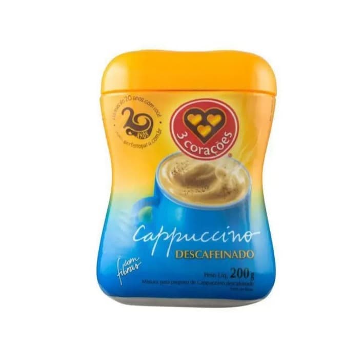 Cappuccino Descafeinado Três Corações Pote - 200g