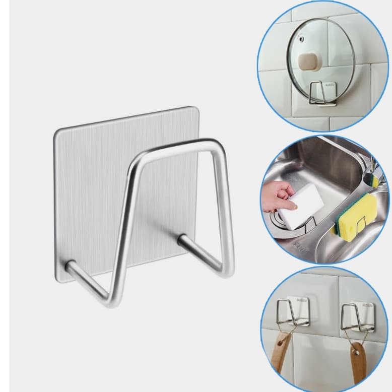 Suporte Porta Esponja Bucha Inox  com Adesivo para Pia.