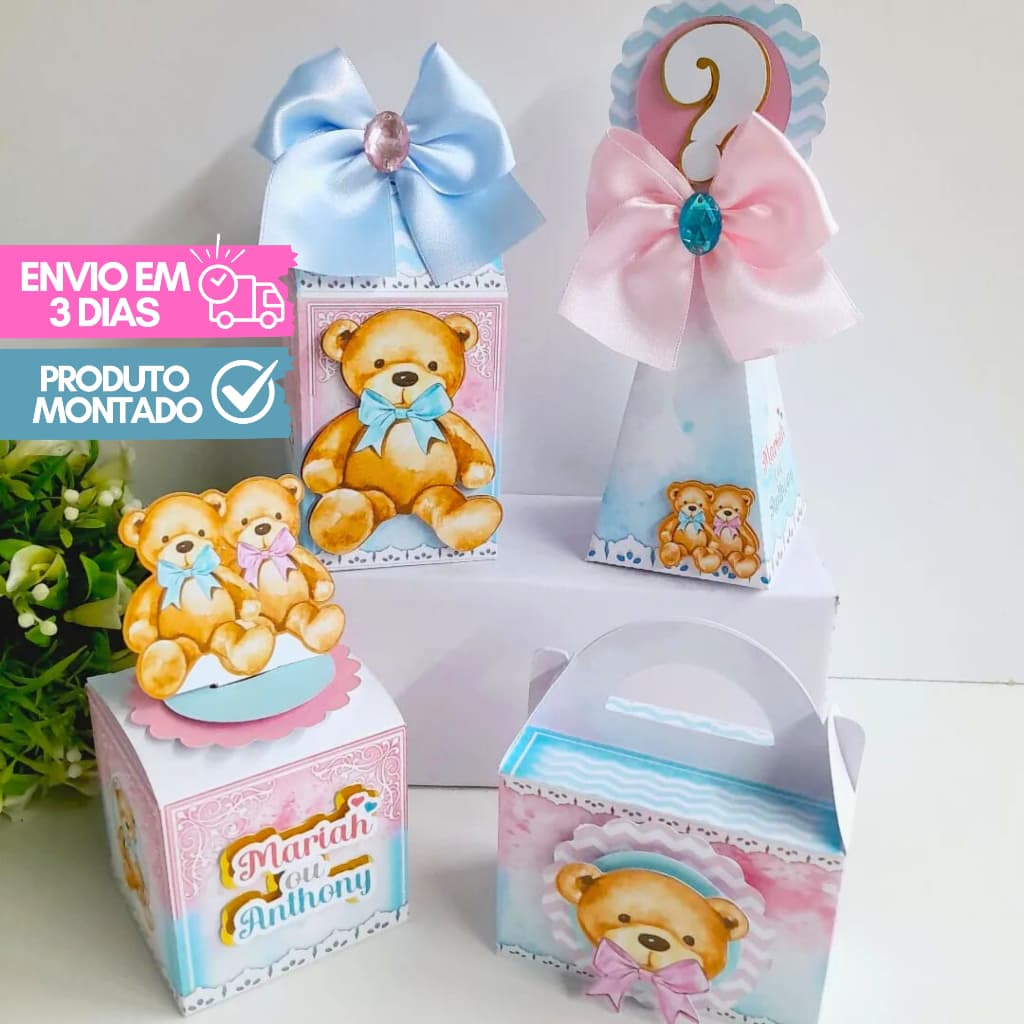 Kit Festa Chá Revelção/Chá de Bebê/Aniversário/Personalizados/Lembrancinhas