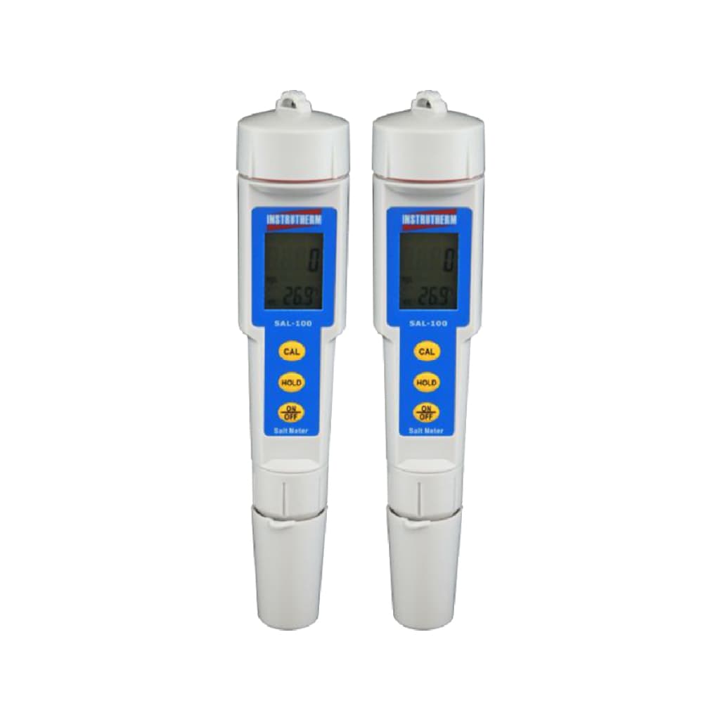 Kit 2 Medidor Salinidade Digital 0 A 1000 Mg/l Temperatura Sensor Hold Sal-100 Instrutherm Estojo