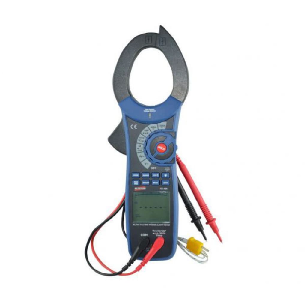 Alicate Volt Amperímetro Digital True Rms Corrente Multímetro Tensão Sem Contato Hold Rel Va-400