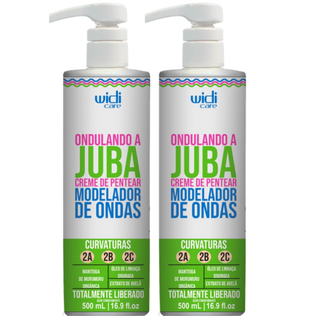 2 unidades de  Ondulando a Juba -Modelador de Ondas - Creme de Pentear 500mL  Widi Care ( 2 itens)