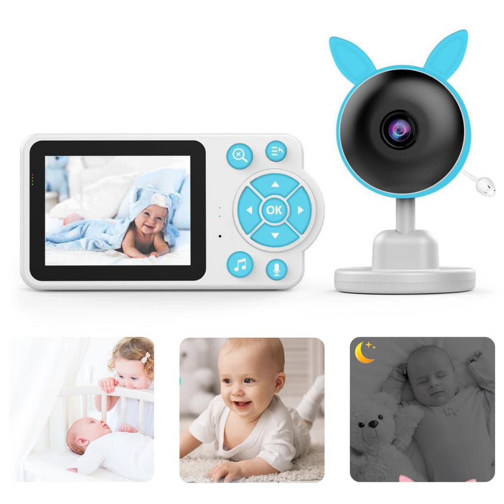 Câmera Monitor Baba Eletrônica Segurança Tela 2.8 Polegadas de Monitoramento Sem Fio Wi-Fi