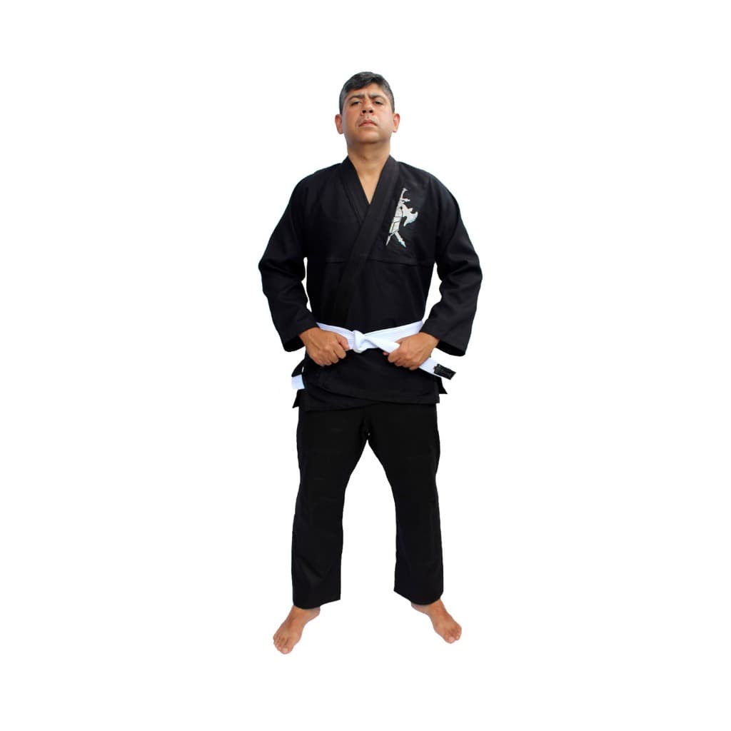 Kimono Jiu Jitsu Judo Preto Adulto Trançado