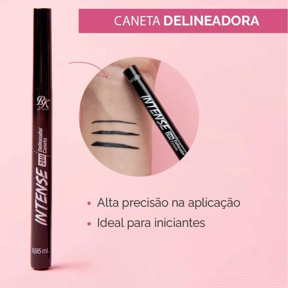 Caneta Delineadora Intense 24h Preto Blackout - Ruby Kisses