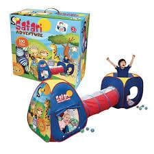 Toca Barraca Tenda Infantil Safari Adventure Com Tunel