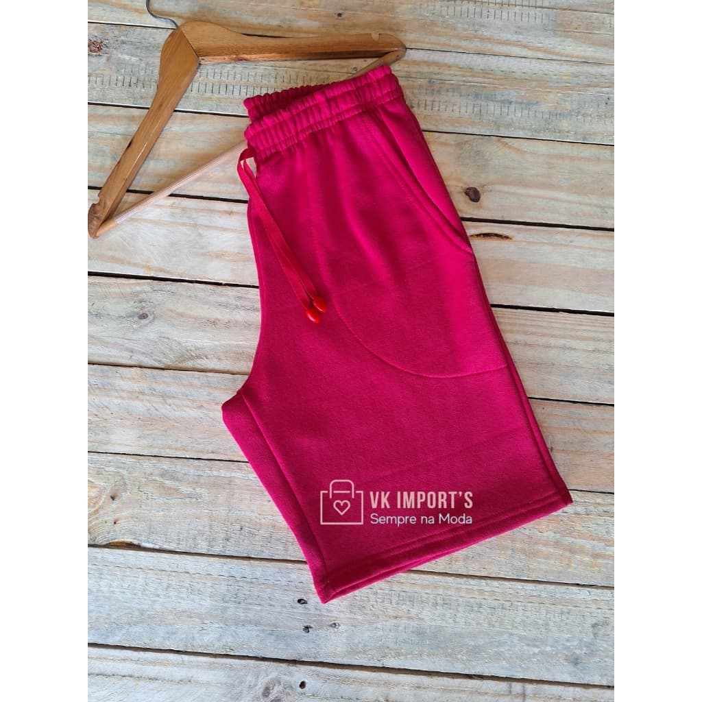 Bermuda Masculina Adulto | Moletom | Sem marca | Lisa