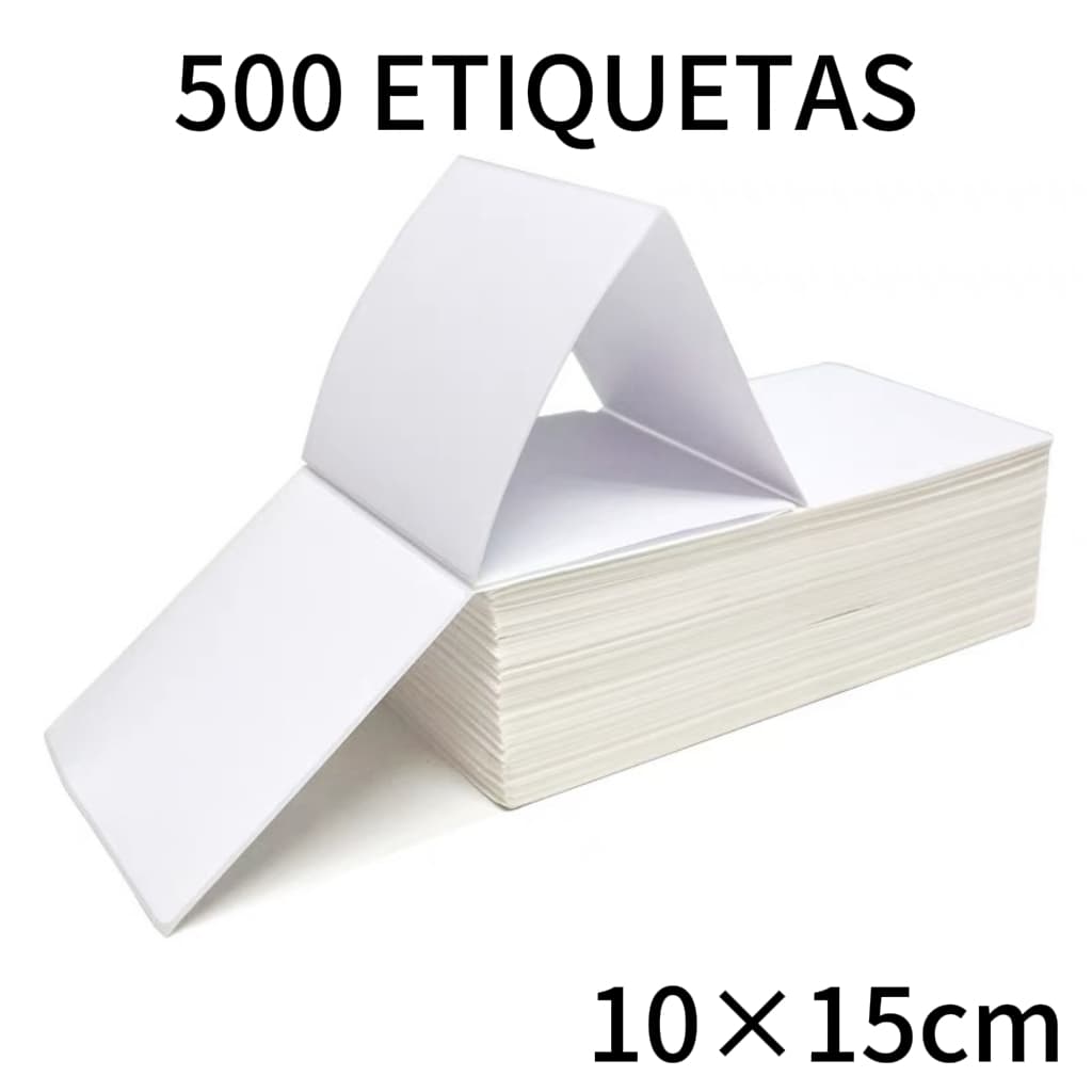 500 Etiqueta Térmica Papel Adesivo Papel Térmico e Papel Contínuo Para PLP 10x15cm