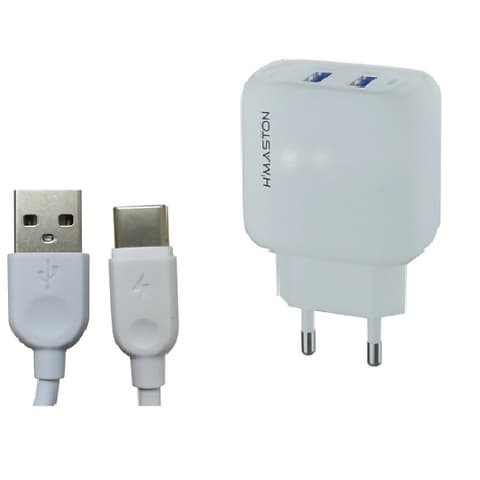 Carregador Turbo 5.1A 2 USB Ios V8 Tipo C