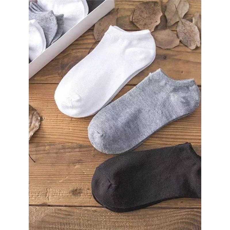 Kit Pares Meias Soquetes Unissex Cano Curto Lisas