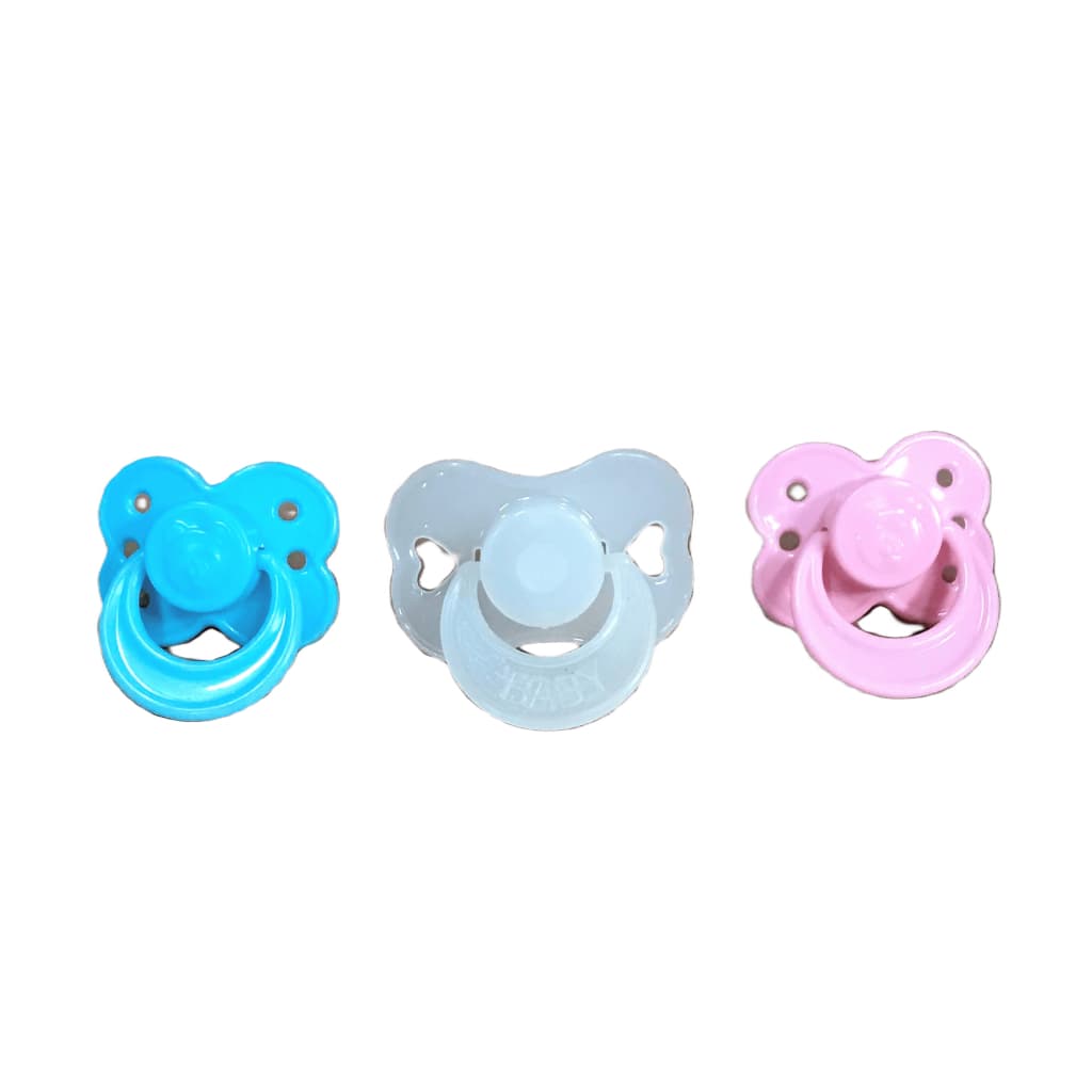 Chupeta Boneca Boneco Reborn 2 Rosa 2 Azul 2 Branca Brinquedo Plastico Bico Palito Infantil Criança