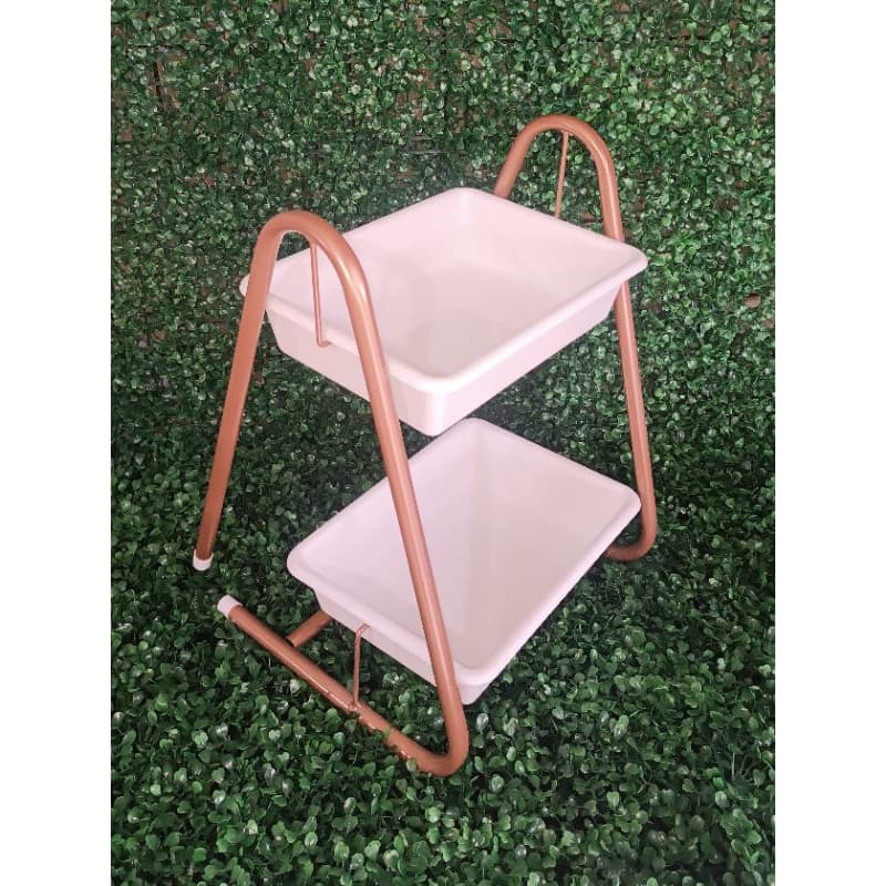 Organizador Maquiagem Cosméticos Rose Gold