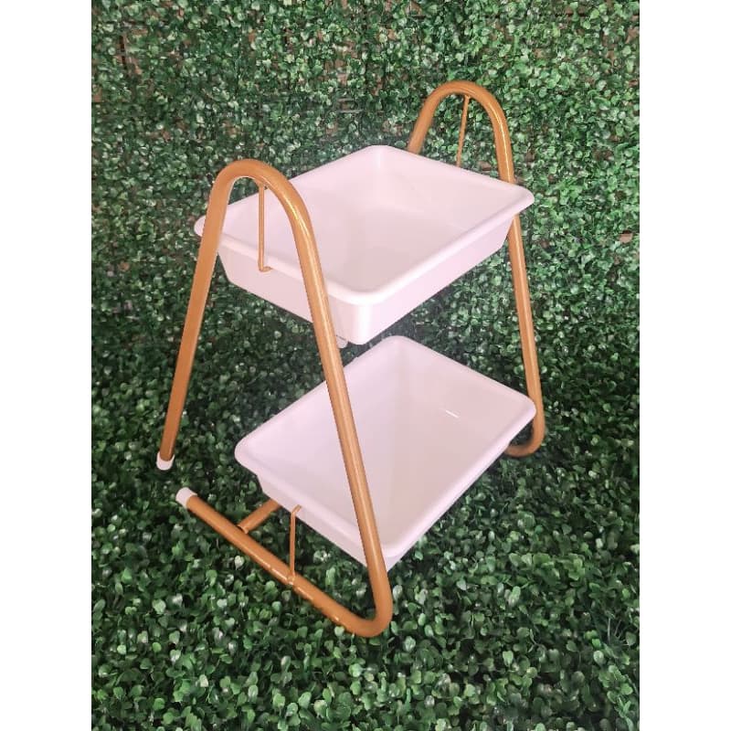 Organizador Multi uso 2 bandejas Dourado ou Rose Gold