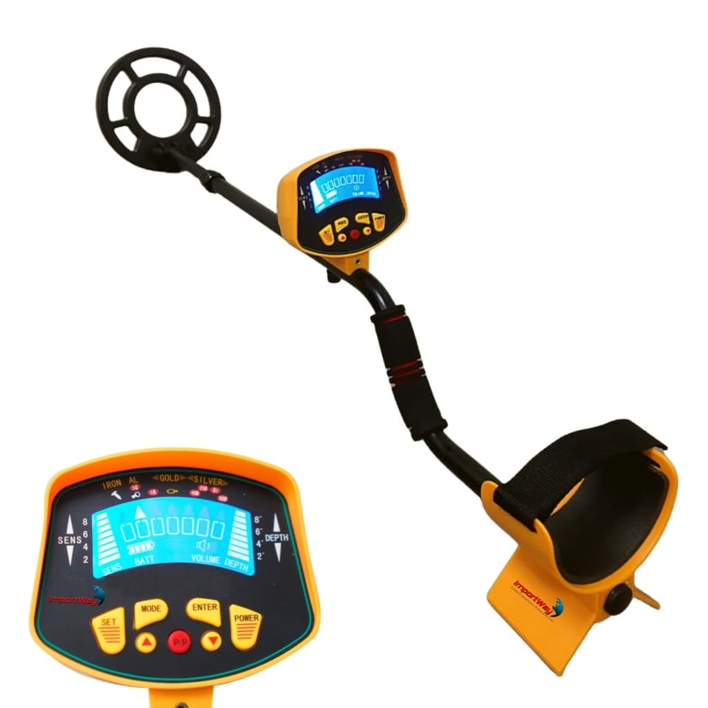 Detector de Metal com Bobina a Prova D'agua Suporte para o Braço Ouro Prata Bronze Ferro Cobre Importway com Ajuste de Sensibilidade