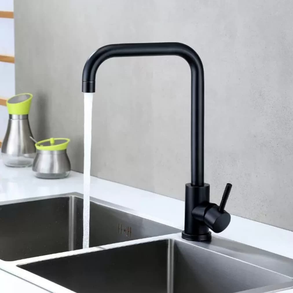 Torneira Monocomando Gourmet 90º para Cozinha, Lavabo e Área de Serviço - Acabamento Escovado