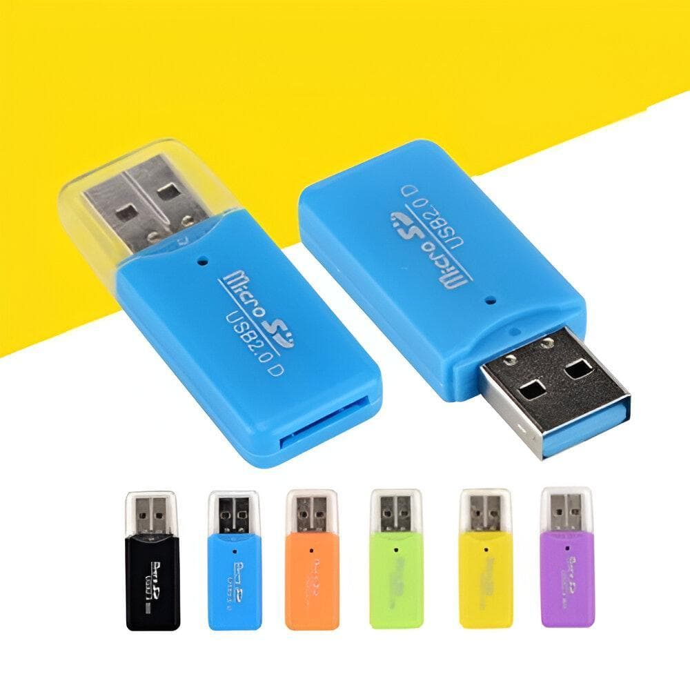 Leitor De Cartão De Memória Portátil Mini Plástico Para TF Micro SD USB 2.0