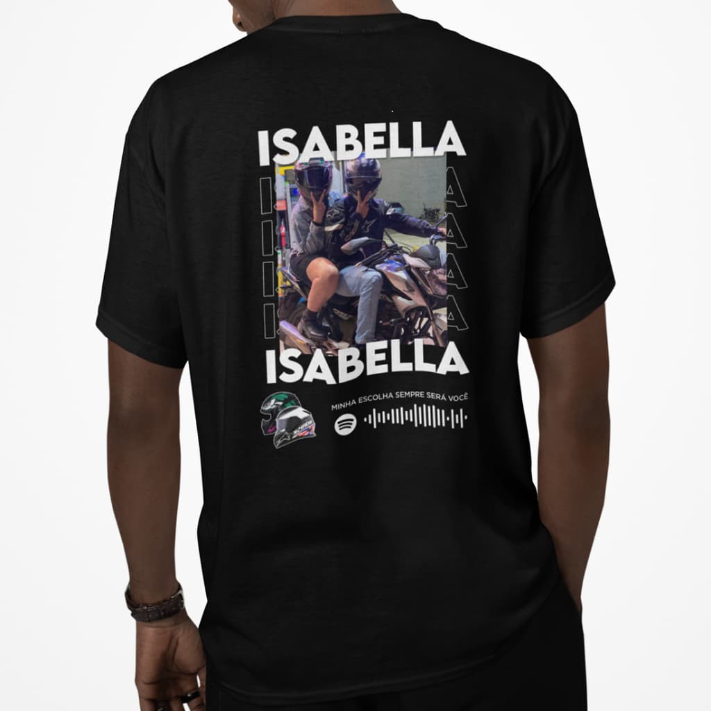 Camiseta Personalizada Namorado Namorada com foto e nome spotify