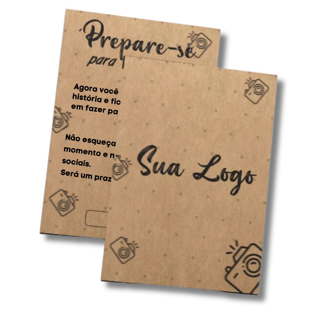 Cartões De Agradecimento Personalizado Papel Kraft 7x10 Envie Arte Frente e Verso