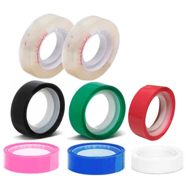 Kit com 7 Fitas adesivas pequenas - Transparentes e Coloridas