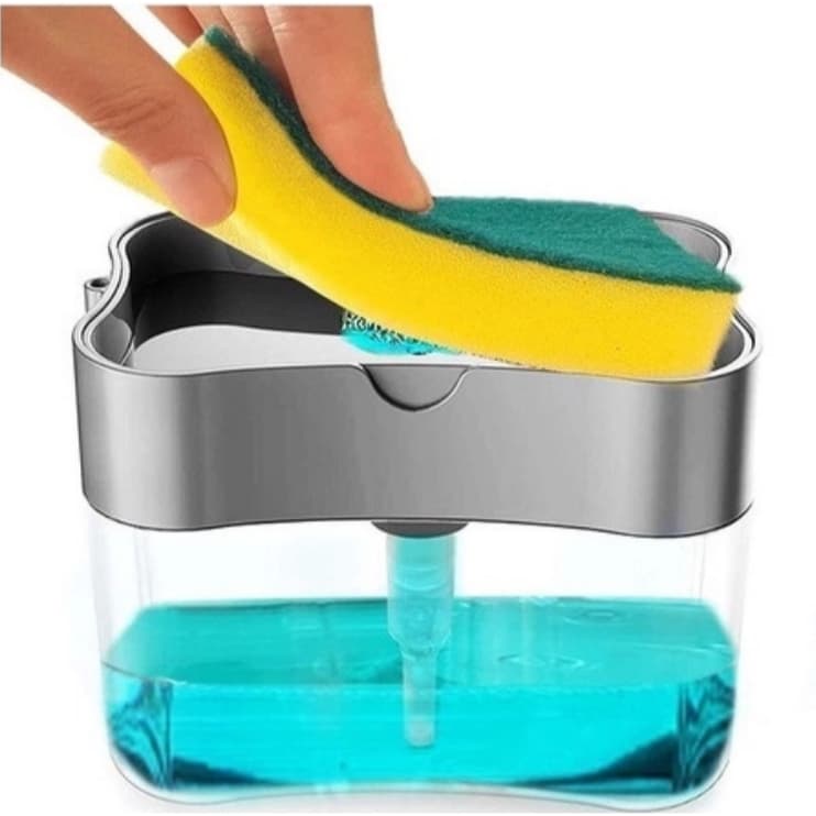 Dispenser Para Detergente Suporte Porta Bucha Esponja Pia guarda sabão Cozinha