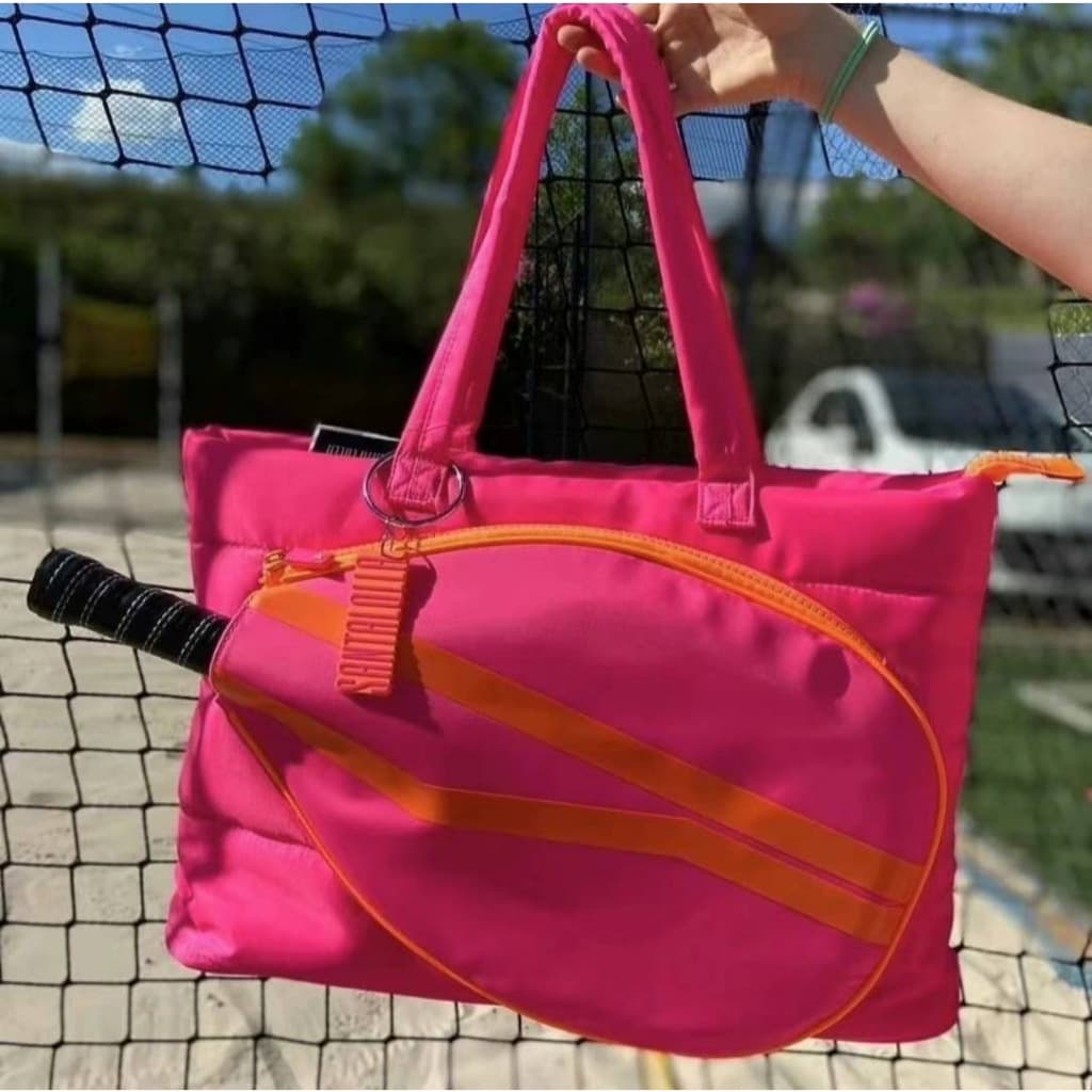 Raqueteira Beach Tennis Nova Reforçada e Impermeável Bolsa Sacola Para Raquete