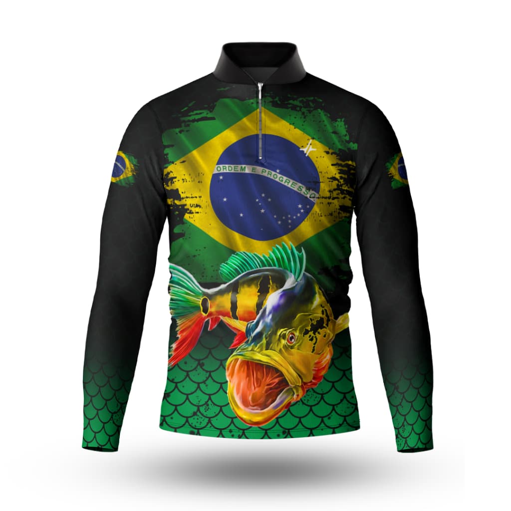 Camisa Camiseta De Pesca Dry Fit Térmica Fria Proteção Uv50+