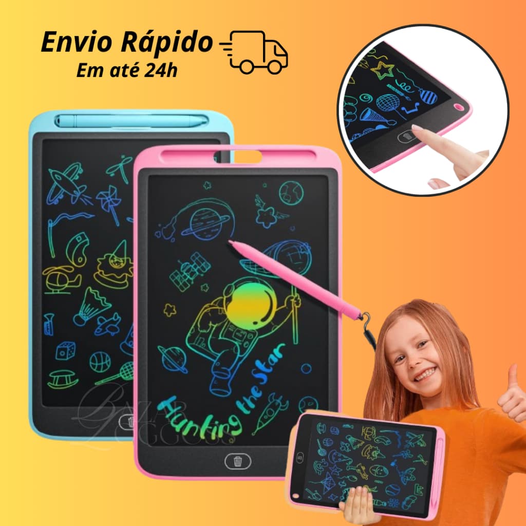 Lousa Mágica Tela Lcd 8.5" Polegadas Infantil De Escrever E Desenhar Tablet