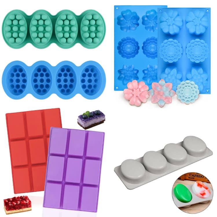Molde Silicone Forma Sabonete Varios Modelos Doce Vela Sabão