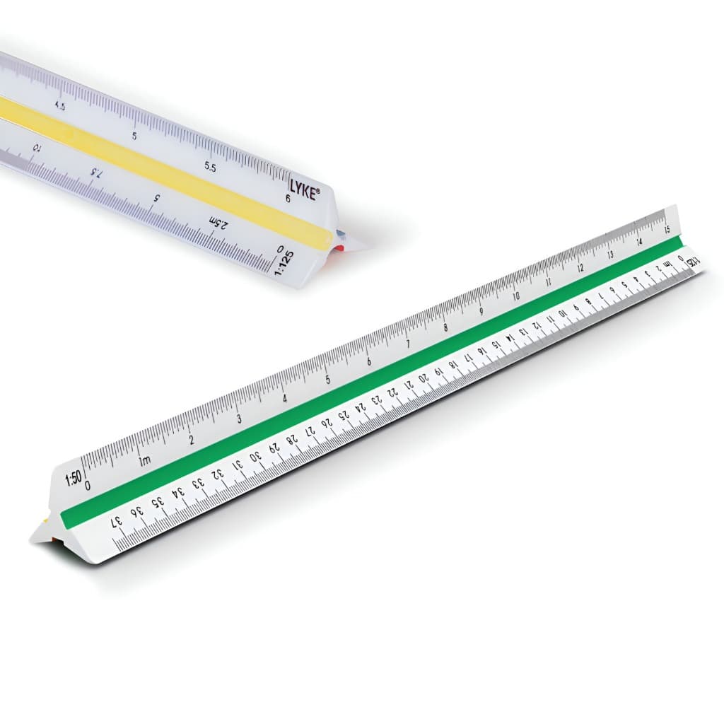 Escalímetro Régua Triangular Plástico 30cm Desenho Técnico
